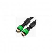 Кабель Greenconnect  1.2m HDMI версия 2.0, HDR 4:2:2, Ultra HD, 4K 60 fps 60Hz/5K*30Hz, 3D, AUDIO, 18.0 Гбит/с, 28/28 AWG, OD7.3mm, тройной экран, нейлон, AL корпус зеленый, ферритовые кольца, GCR-51005                                                