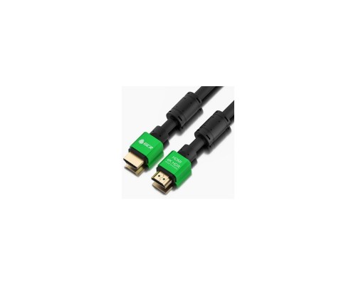 Кабель Greenconnect  1.2m HDMI версия 2.0, HDR 4:2:2, Ultra HD, 4K 60 fps 60Hz/5K*30Hz, 3D, AUDIO, 18.0 Гбит/с, 28/28 AWG, OD7.3mm, тройной экран, нейлон, AL корпус зеленый, ферритовые кольца, GCR-51005