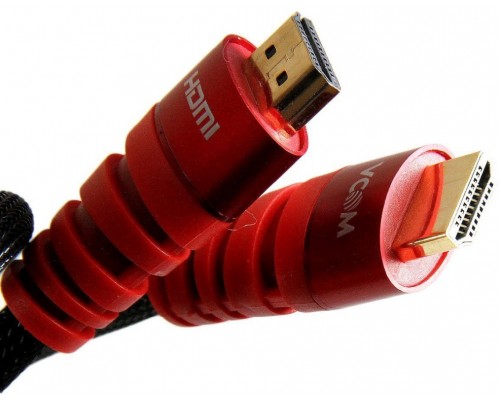 Кабель HDMI 19M/M ver. black and red 2.0, 1,8m VCOM CG526S-R-1.8M Blister