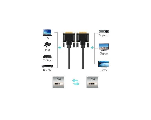 Кабель DVI (24+1) M/M  1.8m, 2 фильтра Aopen/Qust ACG442GD-1.8M