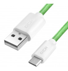 Кабель Greenconnect  3A 1.5m TypeC, для быстрой зарядки, зеленый нейлон, 28/22 AWG, GCR-51706                                                                                                                                                             