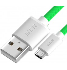 Кабель Greenconnect  3A 1.5m MicroUSB, для быстрой зарядки, зеленый нейлон, 28/22 AWG, GCR-51691                                                                                                                                                          