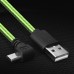 Кабель Greenconnect  micro USB 2.0  1.0m угловой, зеленый нейлон, черные коннекторы, ультрагибкий, 28/28 AWG, AM / microB 5pin GCR-UA12AMCB6-BB2S-1.0m, экран, армированный, морозостойкий