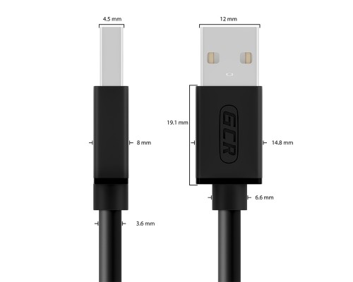 Кабель Greenconnect  3.0m USB 2.0, AM/AM, черный, 28/28 AWG, экран, армированный, морозостойкий, GCR-UM2M-BB2S-3.0m