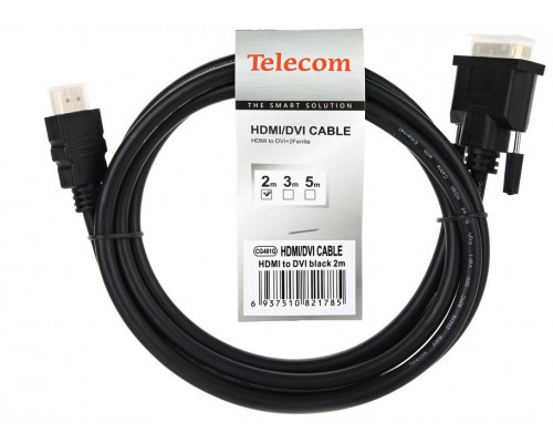 Кабель HDMI to DVI-D Dual Link (19M-25M) 2м, Telecom CG481G-2M