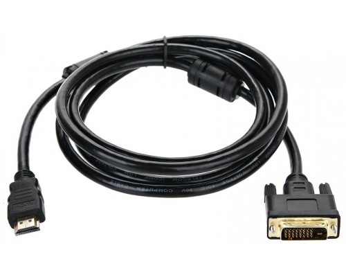 Кабель HDMI to DVI-D Dual Link (19M -25M) 2м, 2 фильтра, CU,Telecom  (CG481F-2M)