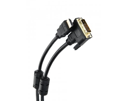 Кабель HDMI to DVI-D Dual Link (19M -25M) 2м, 2 фильтра, CU,Telecom  (CG481F-2M)