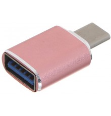 Переходник GCR  USB Type C на USB 3.0, M/AF, розовый, GCR-52300                                                                                                                                                                                           