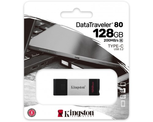 Накопитель USB 3.1 128GB Kingston DataTraveler 80 DT80/128GB