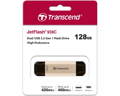 Накопитель USB Transcend 128GB JetFlash 930C USB 3.2 OTG Type C High Speed