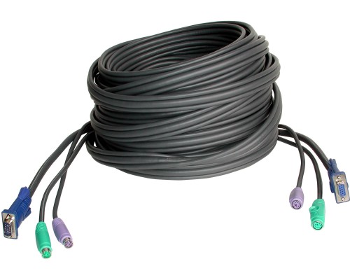 Кабели для KVM-переключателя CABLE HD15M/MD6M/MD6M--HD15F/M  10M