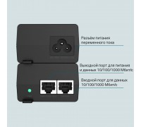PoE-Инжектор Gigabit PoE Injector, 2*Gb Ethernet ports, up to 30 W, 802.3af/at                                                                                                                                                                            