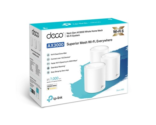 Бесшовный Mesh-роутер AX3000 Whole Home Mesh Wi-Fi System, WiFI 6, 2402Mbps at 5G and 574Mbps at 2.4G, 2 Giga ports of each unit
