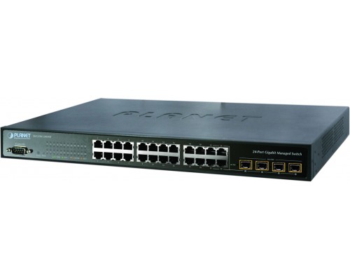 Коммутатор PLANET IPv6, 24-Port Gigabit with 4-Port SFP Layer 2+/4 SNMP Managed Switch