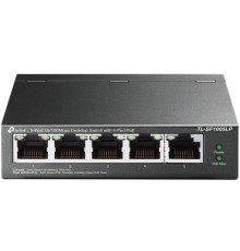 Коммутатор 5-port 10/100 Mbps unmanaged switch with 4 PoE ports, metal case, desktop installation, PoE budget-41w                                                                                                                                         