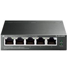 Коммутатор Easy Smart Gigabit 5-port switch with 4 PoE + ports, metal case, desktop installation, PoE budget-65W, 802.1 q VLAN support                                                                                                                    