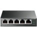 Коммутатор Easy Smart Gigabit 5-port switch with 4 PoE + ports, metal case, desktop installation, PoE budget-65W, 802.1 q VLAN support