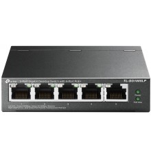 Коммутатор 5-port Gigabit unmanaged switch with 4 PoE + ports, metal case, desktop installation, PoE budget-40W                                                                                                                                           