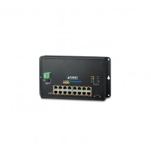 Коммутатор PLANET WGS-4215-16P2S IP40, IPv6/IPv4, 16-Port 1000T 802.3at PoE + 2-Port 100/1000X SFP Wall-mount Managed Ethernet Switch (-10 to 60 C, dual power input on 48-56VDC terminal block and power jack, SNMPv3, 802.1Q VLAN, IGMP Snooping, SSL, S