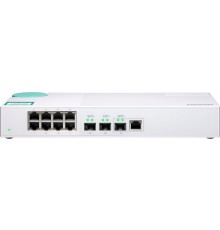 Коммутатор QNAP QSW-308-1C Unmanaged 10 Gb / s switch with 3 SFP + ports, of which 1 is combined with RJ-45, and 8 1 Gb / s RJ-45 ports, bandwidth up to 76 Gb / s, support JumboFrame                                                                    