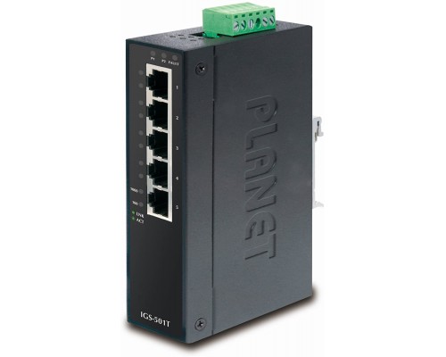 Коммутатор PLANET IP30 Slim type 5-Port Industrial Gigabit Ethernet Switch (-40 to 75 degree C)