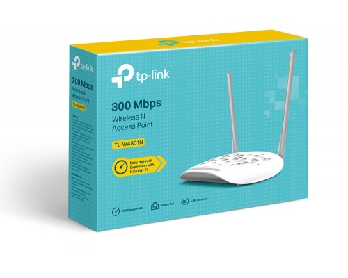 Точка доступа 300Mbps Wireless N Access Point, QCA (Atheros), 2T2R, 2.4GHz, 802.11b/g/n, 1 10/100Mbps LAN port, Passive PoE Supported, WPS Push Button, AP/Client/Bridge/Repeater,Multi-SSID, WMM, Ping Watchdog, 2 5dBi antennas