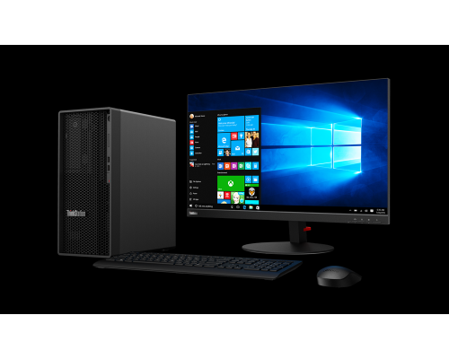 Компьютер Lenovo TS P340 Twr, i7-10700, 1 x 8GB DDR4 2933 UDIMM, 256GB_SSD_M.2_PCIE, Quadro P400 2GB GDDR5 3x miniDP, 300W, W10_P64-RUS, 3yr OnSite