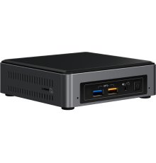Неттоп Intel NUC, Intel Core i5 7260U, up to 3.4GHz, 8 Gb DDR4-2400 SODIMM pre-installed (up to 32Gb max), VGA Intel Iris Plus Graphics 640 (USB-C(DP1.2)+HDMI 4K), 4xUSB3.0, 256GB SSD pre-installed,, GBL, WiFi+BT, microSDXC, Black,VESA, powercord EU,