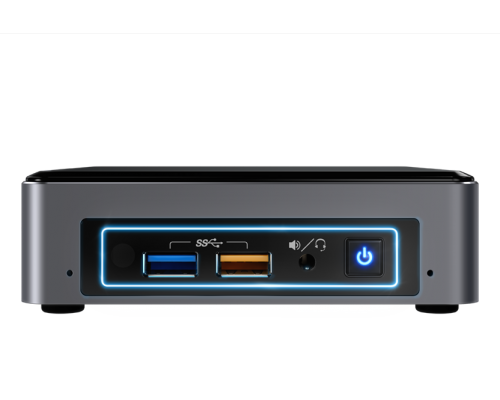 Неттоп Intel NUC, Intel Core i5 7260U, up to 3.4GHz, 8 Gb DDR4-2400 SODIMM pre-installed (up to 32Gb max), VGA Intel Iris Plus Graphics 640 (USB-C(DP1.2)+HDMI 4K), 4xUSB3.0, 256GB SSD pre-installed,, GBL, WiFi+BT, microSDXC, Black,VESA, powercord EU,