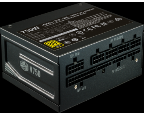 Блок питания Power Supply Cooler Master V750 SFX Gold, 750W, SFX, 92mm, 24pin, 8xSATA, 4xPCI-E(6+2), APFC, 80+ Gold