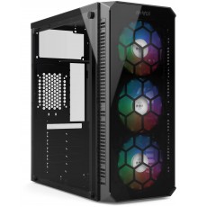 Корпус CASE HIPER HG-C103RGB EREBOS (ATX, SPCC0.5, USB 3.0+USB2.0, Front 3x120mm RGB Fan, Black)                                                                                                                                                          