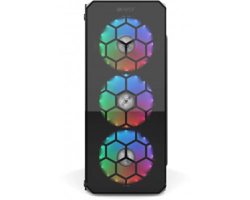 Корпус CASE HIPER HG-C103RGB EREBOS (ATX, SPCC0.5, USB 3.0+USB2.0, Front 3x120mm RGB Fan, Black)