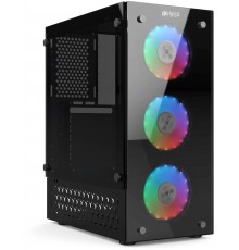 Корпус CASE HIPER HG-C104RGB ORCUS (ATX, SPCC0.5, USB 3.0+USB2.0, Front 3x120mm RGB Fan, Black)                                                                                                                                                           