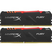 Оперативная память Kingston 64GB 2666MHz DDR4 CL16 DIMM (Kit of 2) HyperX FURY RGB                                                                                                                                                                        