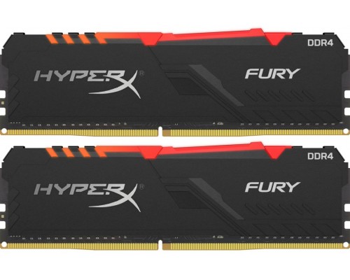 Оперативная память Kingston 64GB 2666MHz DDR4 CL16 DIMM (Kit of 2) HyperX FURY RGB