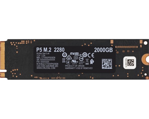 Жесткий диск SSD  M.2 2280 2TB P5 CT2000P5SSD8 CRUCIAL