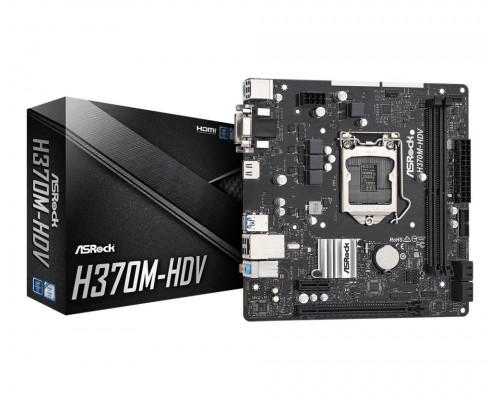 Материнская плата H370 S1151 MATX H370M-HDV ASROCK