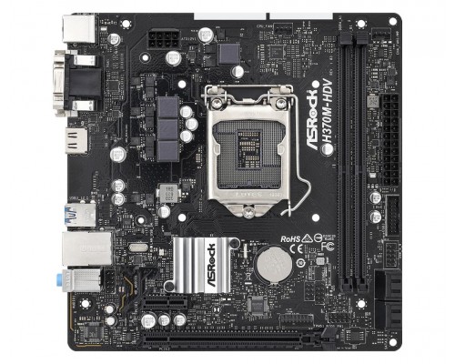 Материнская плата H370 S1151 MATX H370M-HDV ASROCK