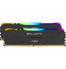 Модуль памяти CRUCIAL Ballistix RGB Gaming DDR4 Общий объём памяти 32Гб Module capacity 16Гб Количество 2 3200 МГц Множитель частоты шины 16 1.35 В RGB черный BL2K16G32C16U4BL                                                                           