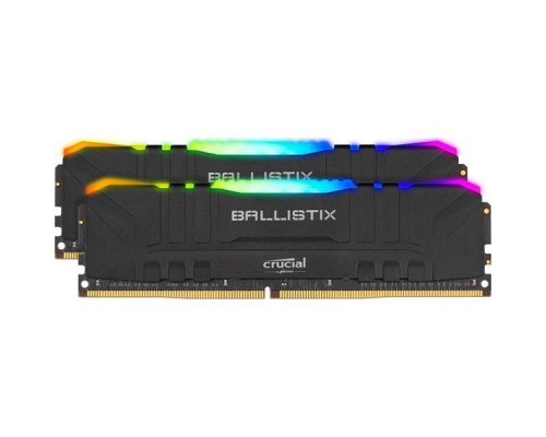Модуль памяти CRUCIAL Ballistix RGB Gaming DDR4 Общий объём памяти 32Гб Module capacity 16Гб Количество 2 3200 МГц Множитель частоты шины 16 1.35 В RGB черный BL2K16G32C16U4BL