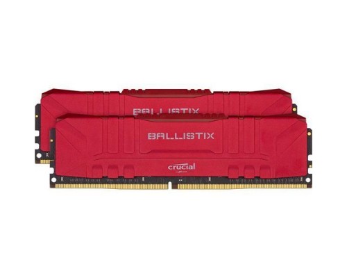 Модуль памяти CRUCIAL Ballistix Gaming DDR4 Общий объём памяти 16Гб Module capacity 8Гб Количество 2 2666 МГц Множитель частоты шины 16 1.35 В красный BL2K8G26C16U4R