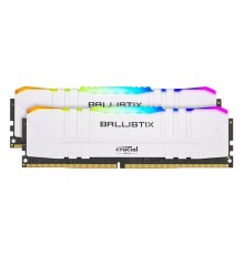 Модуль памяти CRUCIAL Ballistix RGB Gaming DDR4 Общий объём памяти 16Гб Module capacity 8Гб Количество 2 3200 МГц Множитель частоты шины 16 1.35 В RGB белый BL2K8G32C16U4WL                                                                              