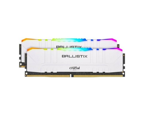 Модуль памяти CRUCIAL Ballistix RGB Gaming DDR4 Общий объём памяти 16Гб Module capacity 8Гб Количество 2 3200 МГц Множитель частоты шины 16 1.35 В RGB белый BL2K8G32C16U4WL