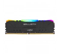 Модуль памяти CRUCIAL Ballistix RGB Gaming DDR4 Общий объём памяти 8Гб Module capacity 8Гб Количество 1 3200 МГц Множитель частоты шины 16 1.35 В RGB черный BL8G32C16U4BL                                                                                