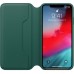 Чехол iPhone XS Max Leather Folio - Forest Green