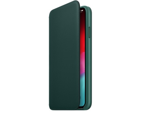 Чехол iPhone XS Max Leather Folio - Forest Green