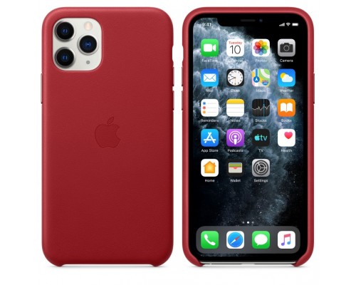 Чехол iPhone 11 Pro Leather Case - (PRODUCT)RED