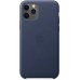 Чехол iPhone 11 Pro Leather Case - Midnight Blue