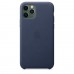 Чехол iPhone 11 Pro Leather Case - Midnight Blue