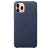 Чехол iPhone 11 Pro Leather Case - Midnight Blue